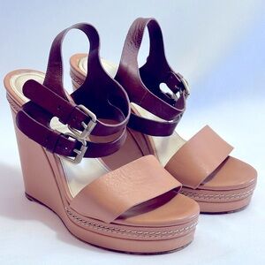Chloé leather platform sandals Size 37.7